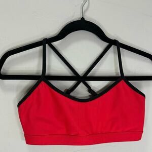White Fox Active Women’s Red/Black Sports Bra size Medium